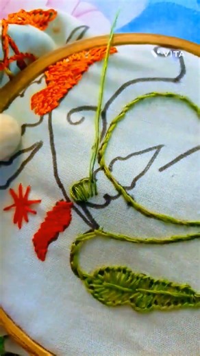 hand embroidery #🪡🪡 work simple design YouTube short viral video please follow me #