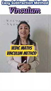 Vinculum Method for Subtraction | Vedic Maths Fast Calculation Trick #swatitheng #vedicmaths