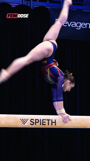 Balance Beam Art in Slow Motion 😍 #balancebeam