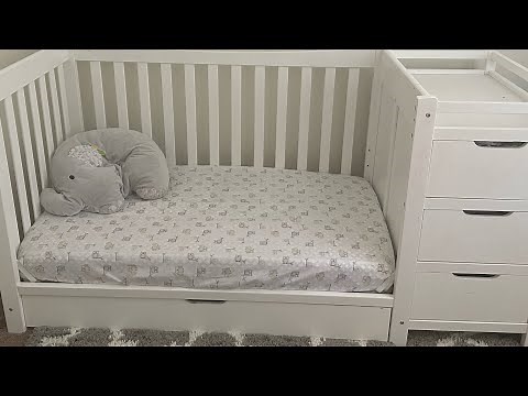 Convert ￼crib to toddler bed (Graco) with storage | Full instructions linked down below￼￼|