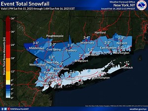 New Storm Snowfall Map: Here Are Latest Projections For Fairfield County