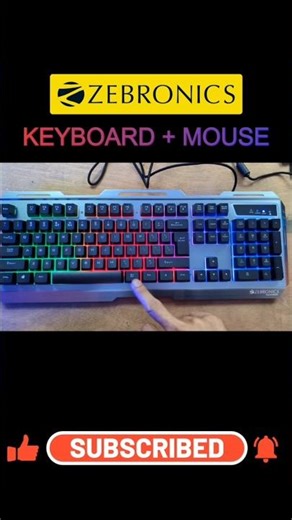 RGB Keyboard Under ₹1000 💥 Zebronics Transformer Unboxing + Gaming Test 🔥 #shorts