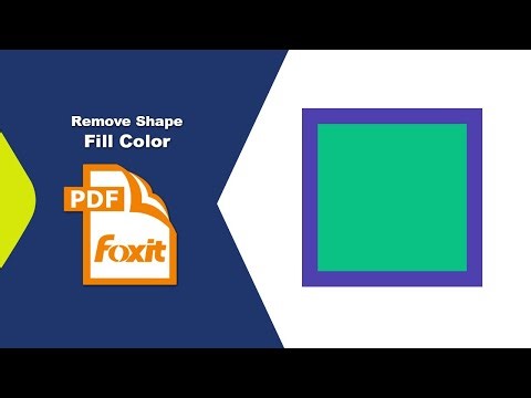 How to Delete Fill Color from PDF Shape Objects in Foxit PDF Editor