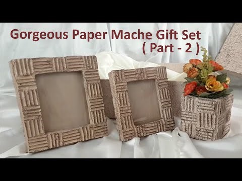 DIY Paper Mache Gift Set ( Part 2) | Flower Pot and Gift Box Craft Tutorial | Hunarkar Crafts