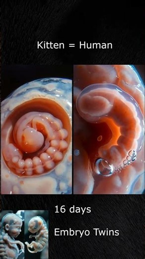 16 Day Embryos Human and Cat Are Basically Twins