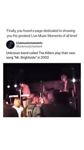 Live Music Moments | On September 27, 2002, The Killers played an early show at The Castle in Henderson, Nevada, where they performed “Mr. Brightside” live for... | Instagram