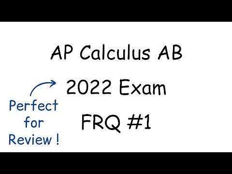 2022 AP Calculus AB FRQ #1