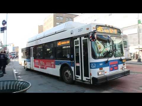 MTA Bus: 2012 NFI C40LF CNG #337 on the Q65 to Jamaica LIRR departing Main St/Roosevelt Av