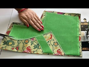 Simple And Easy Blouse Design Back Neck | Blouse | Cutting And Stitching Back Neck Blouse Design