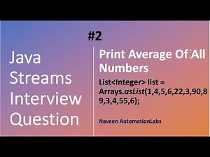 Java Streams Interview Question - 02 - Print Average Of All Numbers