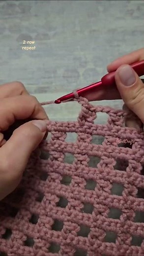 Mesh 2 Row Repeat Crochet Pattern #crochettutorial #easycrochet #crochetforbeginners #knitting