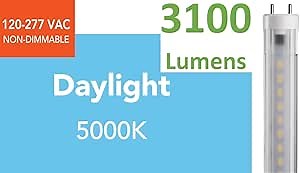 TOGGLED A423-50230 T8/T12 Direct-Wire LED 4 ft. Tube (3100 Lumen, 5000K), 48", Day Light