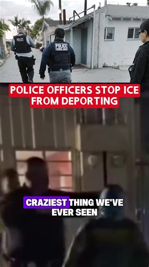 Police officers stop lce from deporting and arresting#Ice #Arrested #Police #Protecting