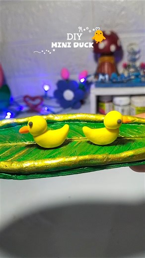 Diy Cute Duck From Super Clay 🐥 Mini duck craft #duck #cute #popular #craft #clay