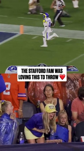 Matthew Stafford throws a clutch TD and his family is loving it