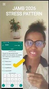 Master Stress Pattern in 2 minutes ⚡ | JAMB Oral English Trick