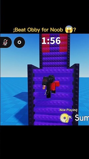 How Do You Get up the wall to the noob In This Obby 😱?#roblox #puzzle #robloxobby #obby #shorts #fyp