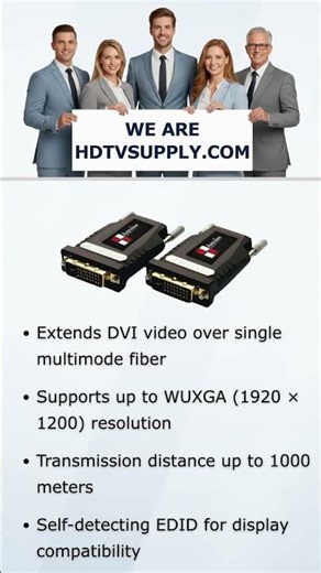 Avenview FO-DVI-1000M-EMIX DVI Extender over Fiber w/EDID,