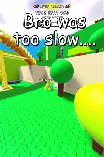Bro was too slow... 🥶 #shorts #roblox #typography untitled tag game utg