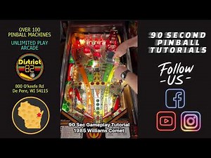 90 Second Pinball Tutorials - 1985 Williams Comet Pinball Machine