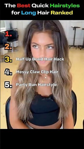 The Best Quick Hairstyles for Long Hair Ranked #shorts #longhair