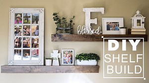 Picture and Shelf Arrangements on Walls - Family Photo Wall Ideas & Examples
