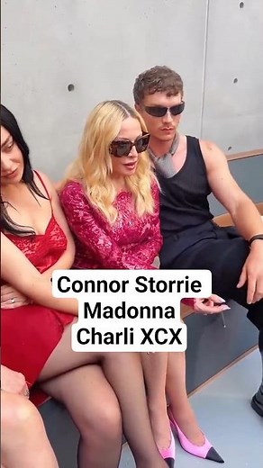 Madonna, Connor Storrie, Charli XCX 😘#connorstorrie #madonna #charlixcx #pfw2026