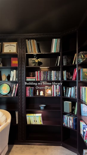 Full overview of building my home library 🫶📚 time to start reading and writing in here! #homelibrary #booktok #diy