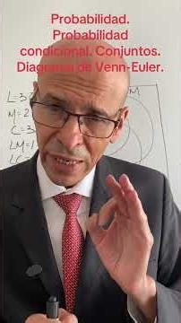 Probabilidad Probabilidad condicional Conjuntos Diagrama de Venn Euler