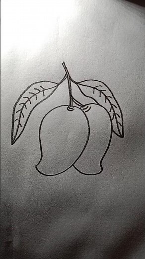 Mango drawing easy and step by step #mango #art #shots #fruit