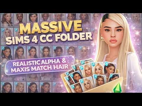 HUGE Sims 4 Hair Haul 2024 + FREE CC FOLDER LINKS