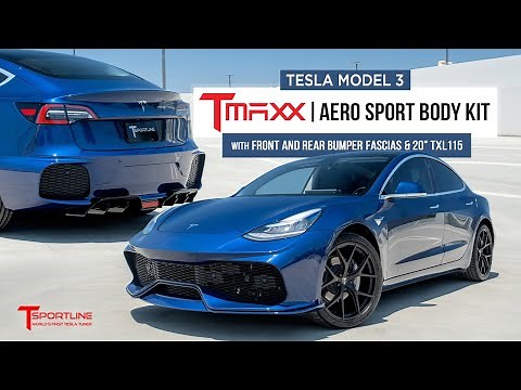 🔥 Refreshing the Tesla Model 3 Design with TMaxx Aero Sport Body Kit - New Bumper Fascias & Wing