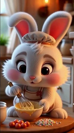 Bunny’s First Cupcake Bakery | Cute 3D Bunny Animation 🧁🐰✨