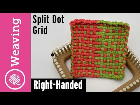 Split Dot Grid Potholder