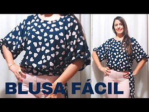 How to make an easy blouse: a step-by-step cutting and sewing tutorial for beginners. Simple method.