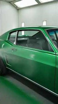 ASMR Car Restoration Full Rebuild of green colour Ford Mustang Mach 1 1969