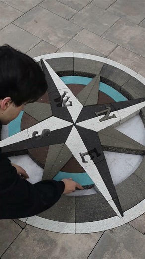 Assembling the Compass Rose Rope Band in a patio. #asmr #satisfying #satisfyingasmr