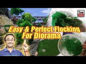 How to make easy cheap perfect flocks for model railroad diorama | tutorial