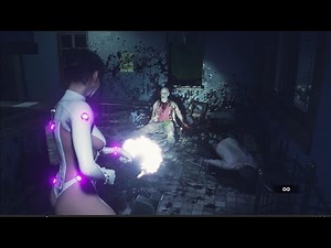 Resident Evil 2 Claire Reika Gantz O Thicc with Extreme Jiggle Physics White Gameplay PC Mod