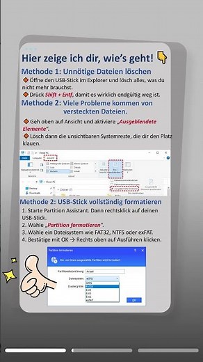 😵 USB Speicher wird knapp?! Dein Stick ist nicht kaputt – DAS steckt dahinter! ⚠️#usb #format #tips