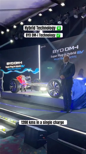 BYD DM-i Plugin Hybrid Technology Showcased in India, 1200 kms of range #byd #autolive