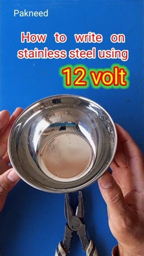 How to Write on Metal at Home! ⚡️|| Simple 12V Stainless Steel Engraving Tutorial 🛠️ #art #drawing