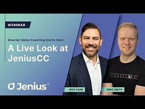 Smarter Sales Coaching Starts Here A Live Look at JeniusCC