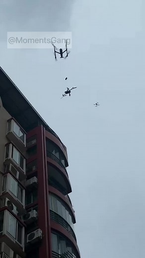 Drone Catches Drone in Urban Sky Adventure