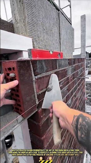 Brick Wall Construction Process for Durable and Strong Home #dailywork