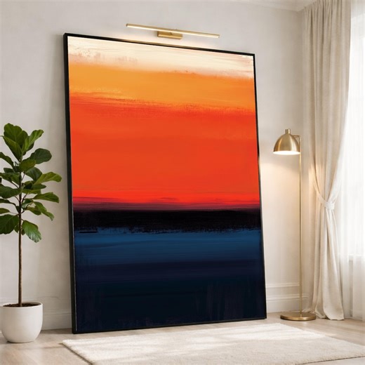 Mark Rothko No.44 1962 Red Orange and Deep Blue Color Field Painting Abstract Expressionism Canvas Print Large Modern Minimalist Wall Art - Etsy