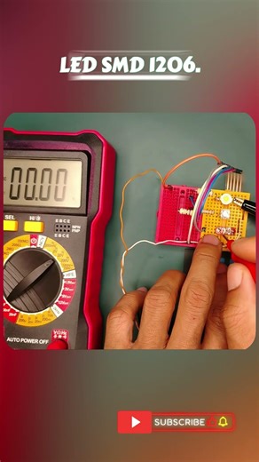 Diodo LED SMD1206, ver video largo led como fusible #diodo #led #fusible #zener #electronica #zener