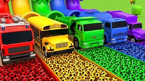 1.3M views · 21K reactions | Learn Color with Street Vehicles Toys and Magic Water Slide Nursery Rhymes & Kids Songs | Surprise Kids TV | Facebook