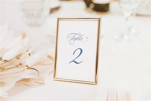 Dusty Blue Wedding Table Numbers Template Corjl, Editable Reception Numbers Printable, Elegant Decor, Customizable DIY Sign 001B - Etsy