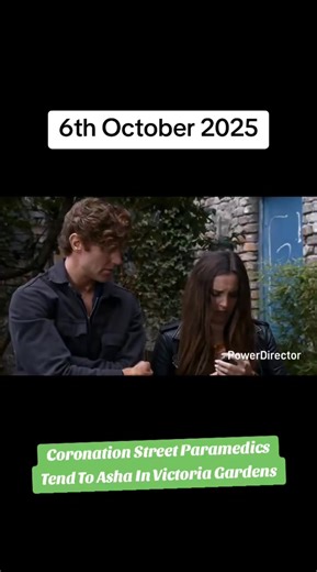 Cornation Street Paramedics Tend To Asha In Victoria Gardens🥰🧐😍🧐 #coronationstreet | Cornerstone of the Street